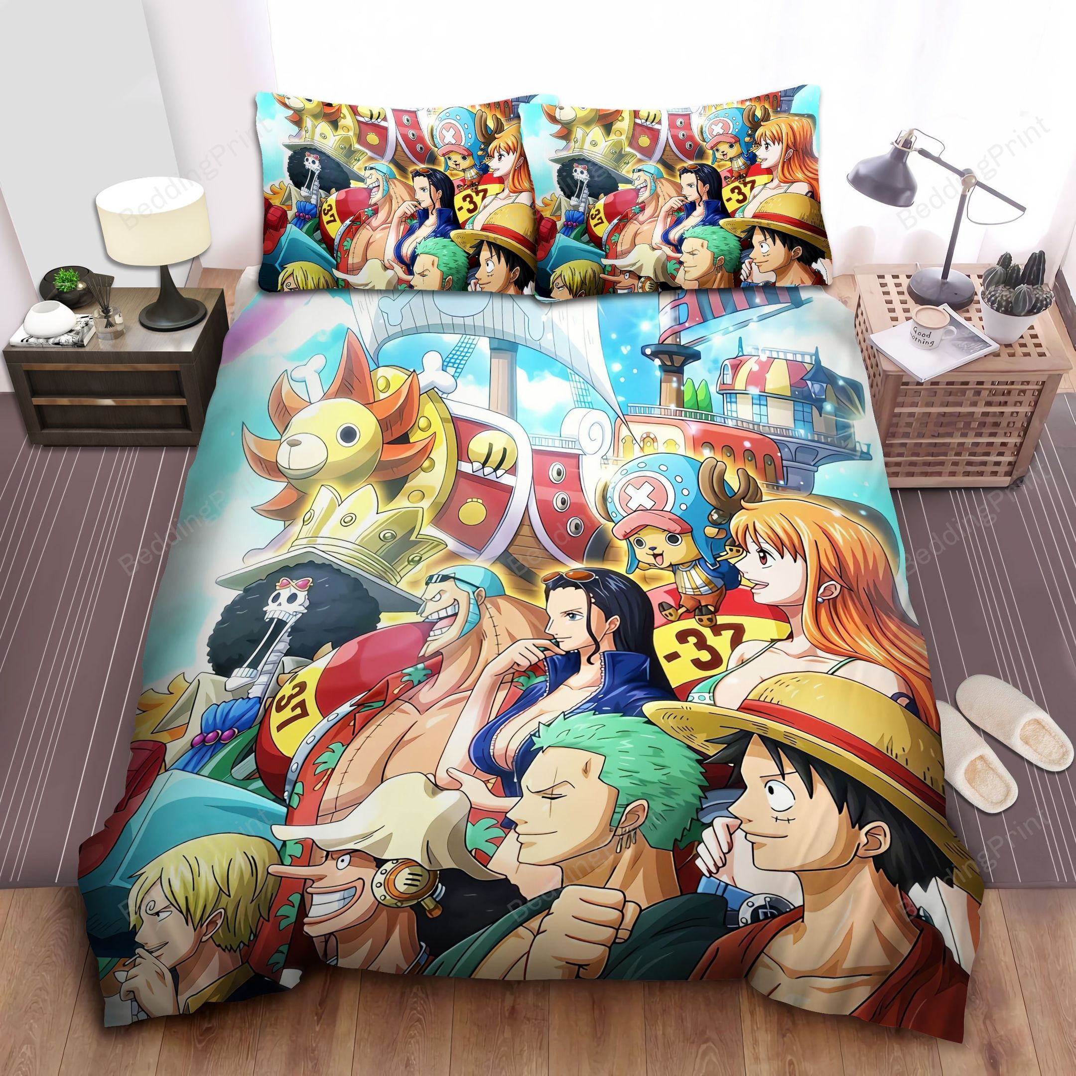 One Piece, New Adventures With Thousand Sunny Bed Sheets Duvet Cover ...