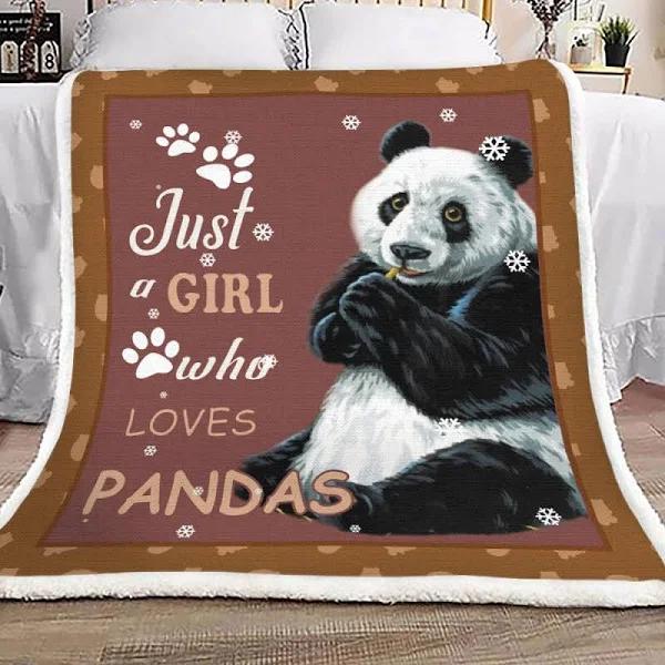 Panda Blanket Just A Girl Who Loves Pandas Homefavo 