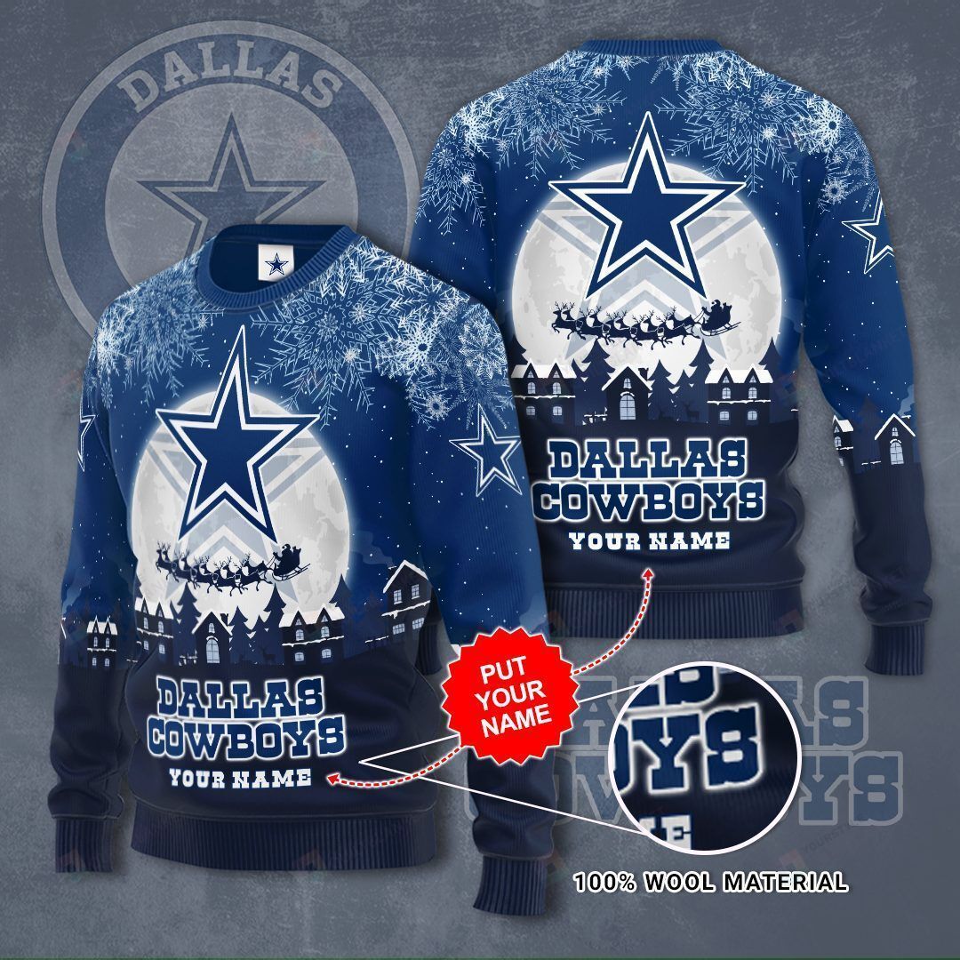 Personalized Dallas Cowboy Christmas Night Custom All Over Print