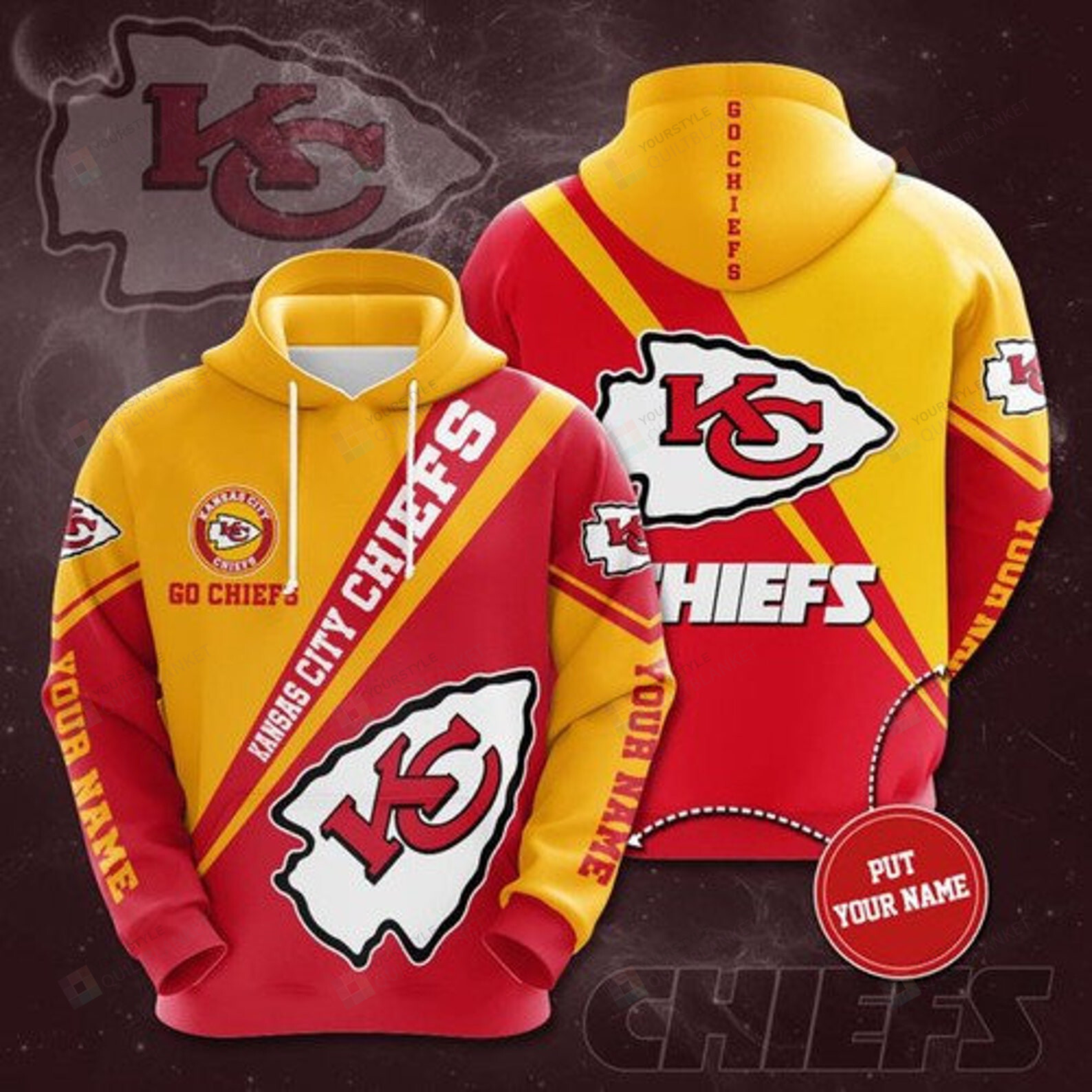 Personalized Kansas City Chiefs 3d All Over Print Hoodie Zip Up Hoodie Mte01 Homefavo 8798