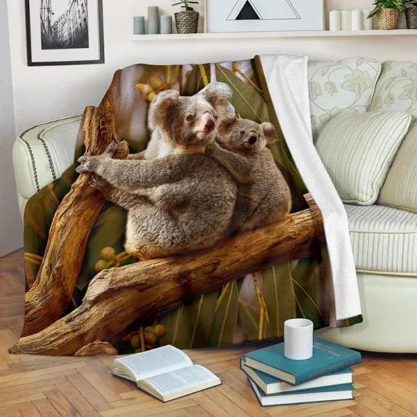 Premium Blanket - Australian Koala Blanket 3D Koala - Vibe Hoodie ...