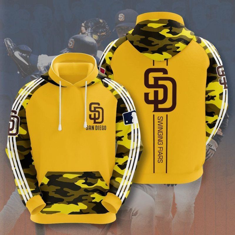 San Diego Padres MLB Team Logo Camouflage Style Gift For Fan 3D Hoodie ...