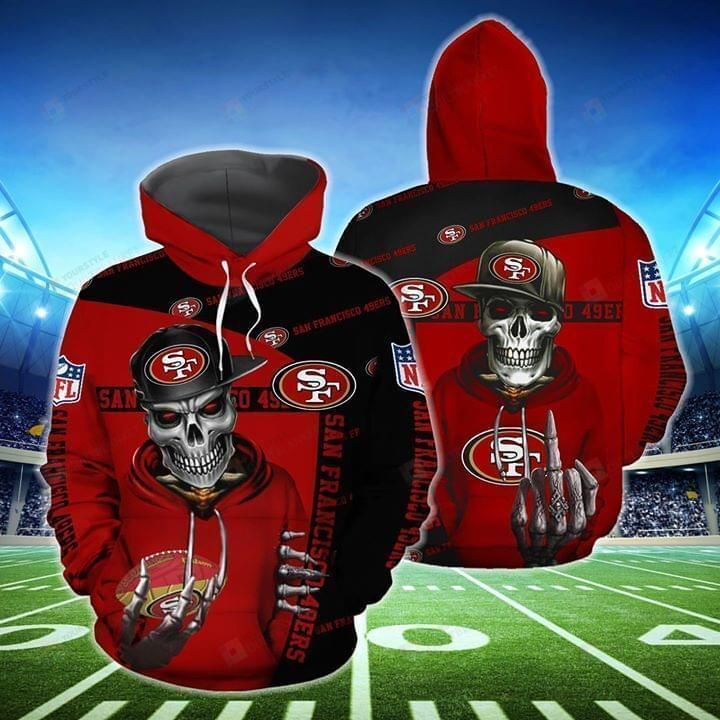 San Francisco 49ers Hip Hop Skull 3D All Over Print Hoodie, Zip-up ...
