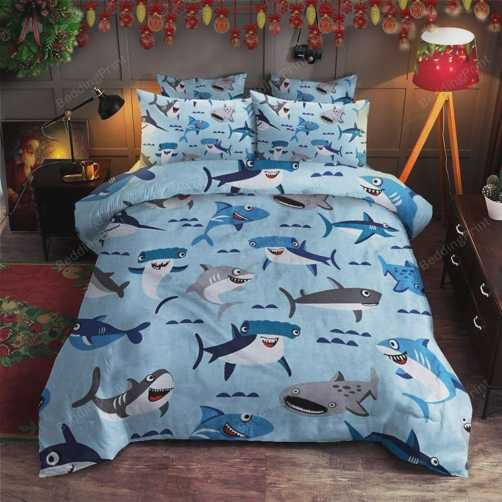 Shark Cute Funny Sharks Smiling Perfect Gifts For Shark Lovers Bed ...