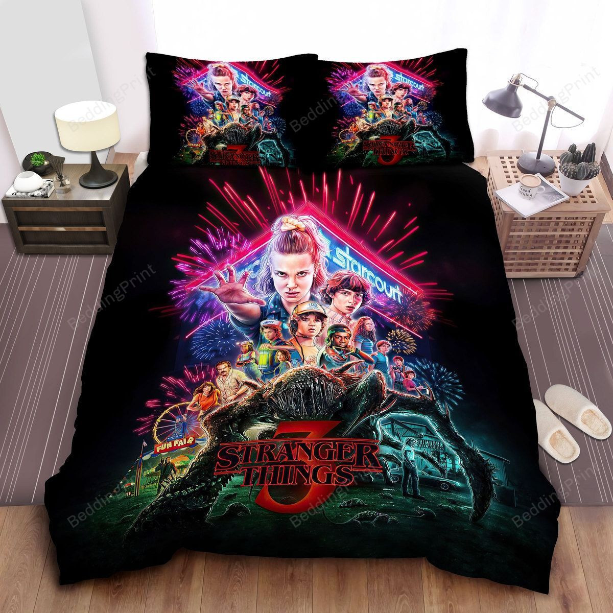 Stranger Things 3 Series Poster Bed Sheets Duvet Cover Bedding Sets HomeFavo