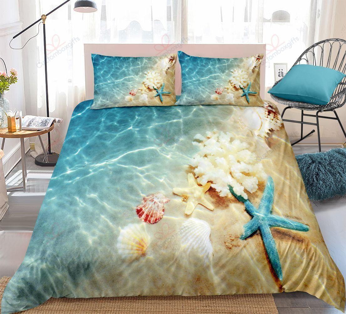 Summer Beach Seashore Bedding Set (Duvet Cover & Pillow Cases) - HomeFavo