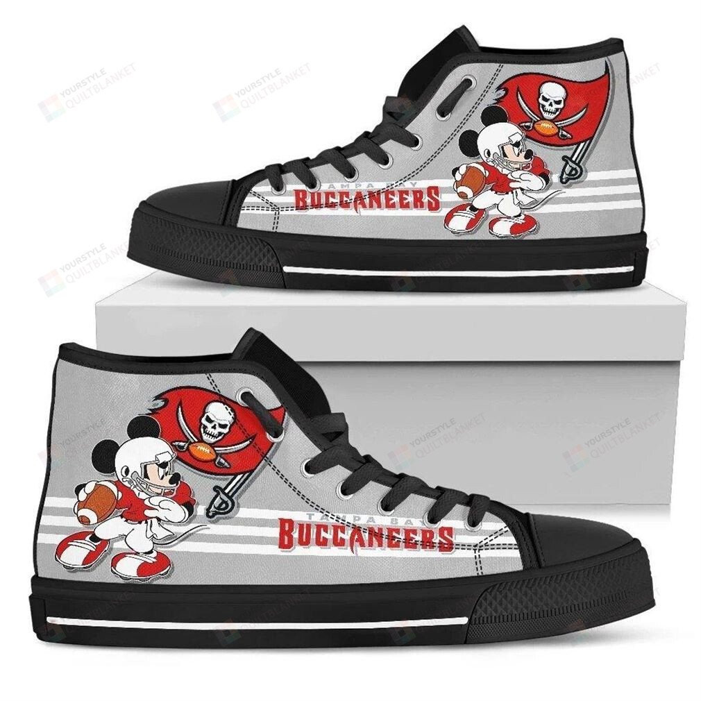 Tampa Bay Buccaneers NFL Football Mickey Mouse High Top Shoes - HomeFavo