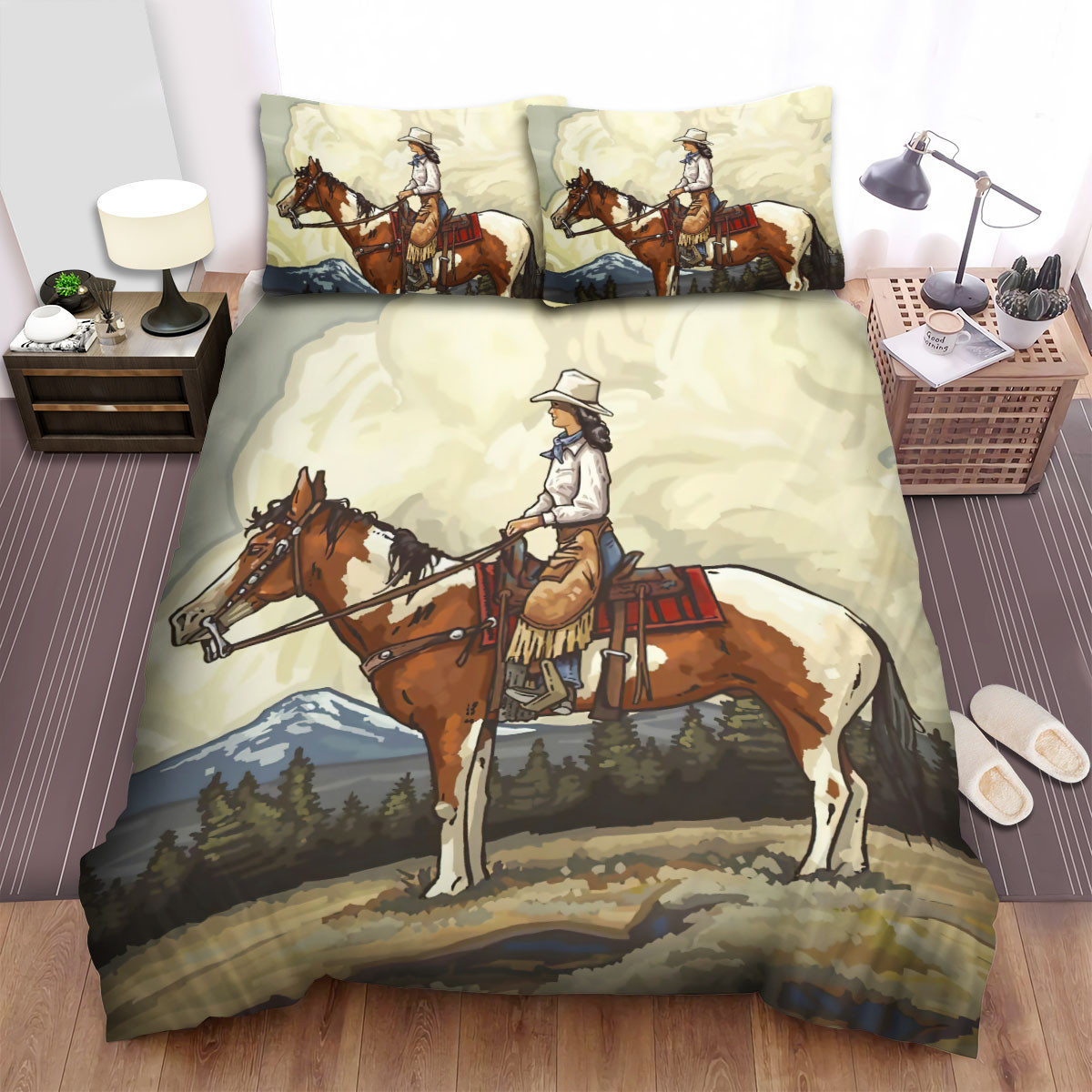 Texas Cowgirl Bed Sheets Duvet Cover Bedding Sets - HomeFavo