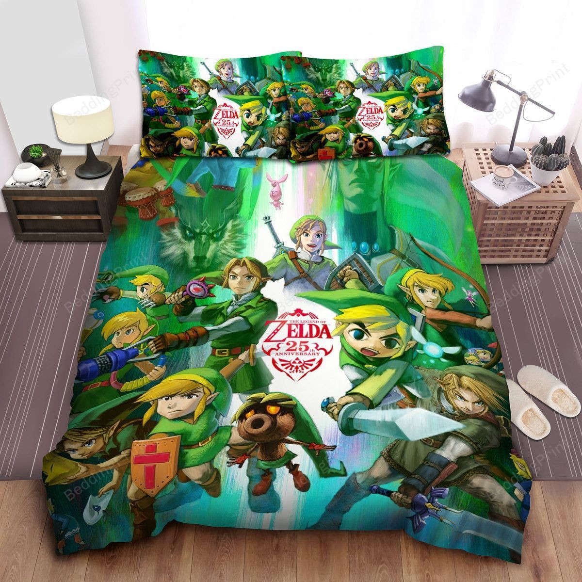 The Legend Of Zelda 25th Anniversary Art Painting Bed Sheets Duvet