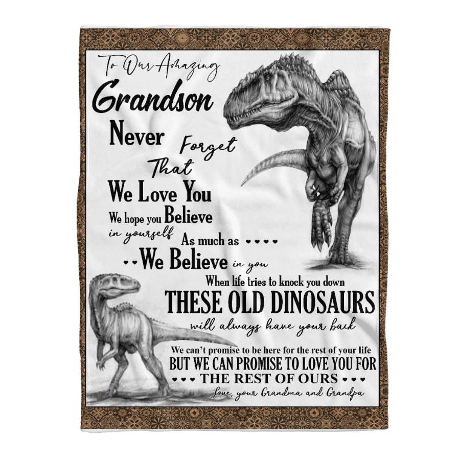 To My Grandson Dinosaur Always Have Your Back Gift From Grandma And ...
 We Have Your Back