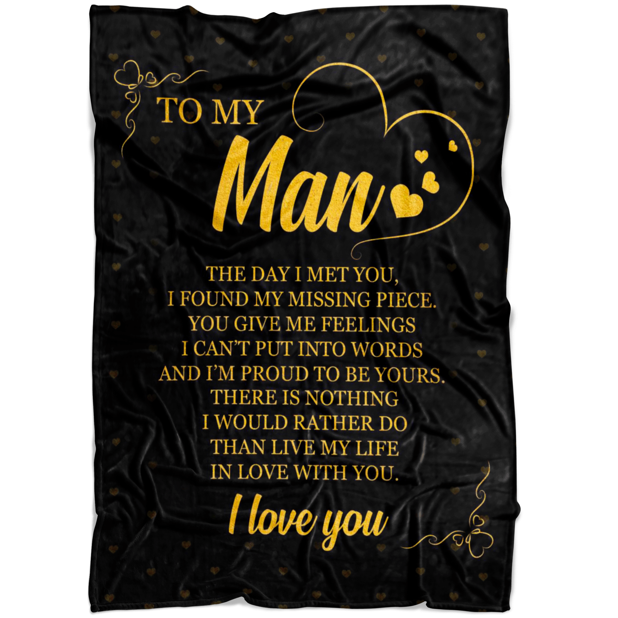To My Man I Love You Blanket Gift For Husband Boyfriend Birthday Gift Home Decor Bedding Couch Sofa Soft and Comfy Cozy