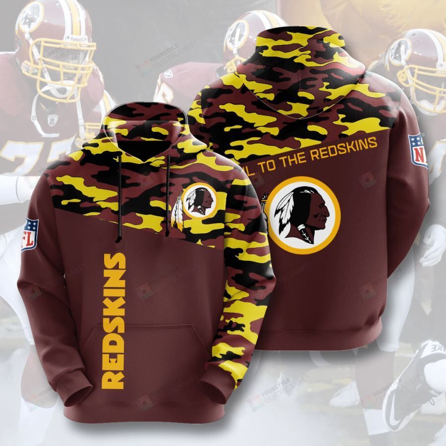 Washington Redskins 3d All Over Print Hoodie Zip Up Hoodie Mte04 Homefavo 9571