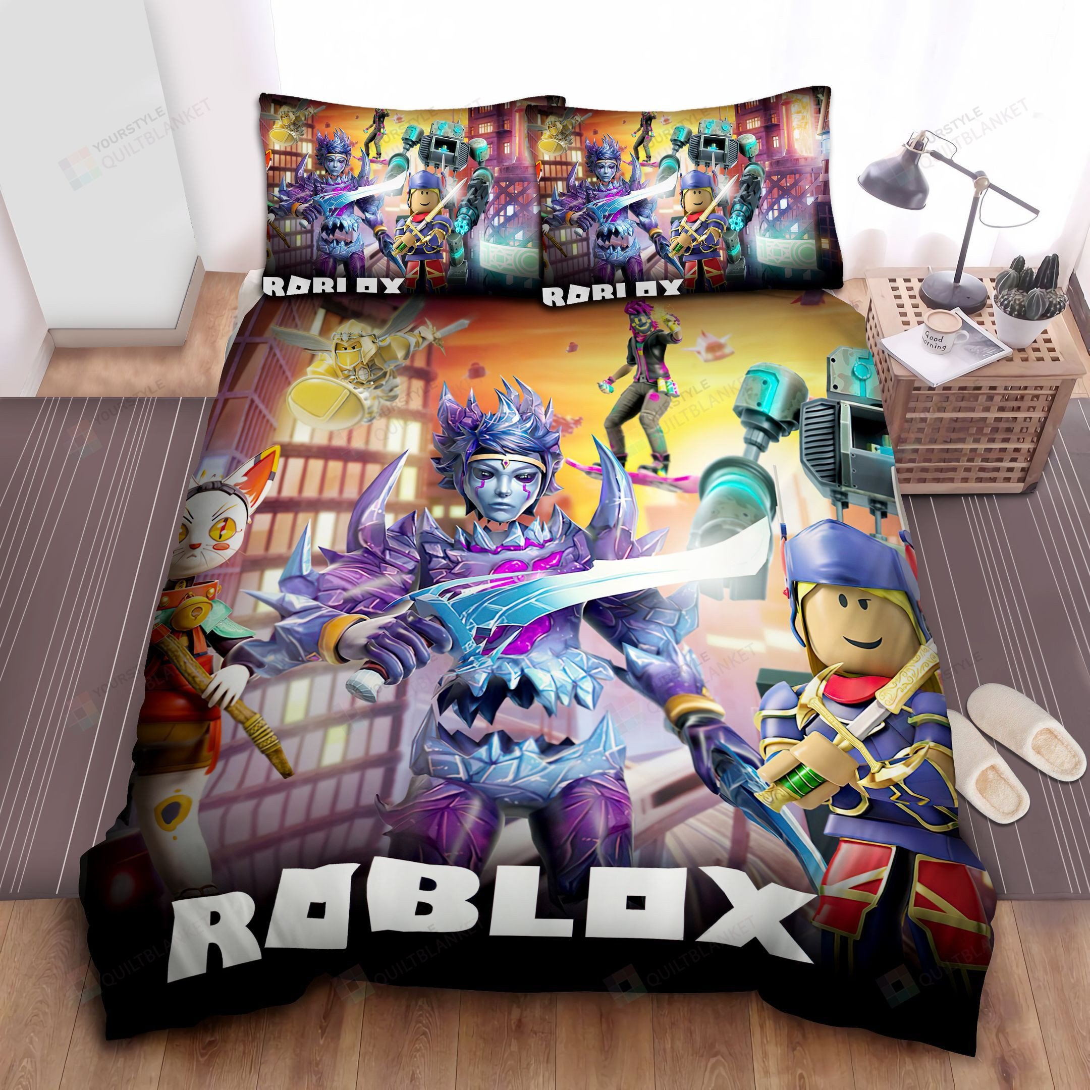 Xbox One Roblox Game Bed Sheets Duvet Cover Bedding Sets - HomeFavo