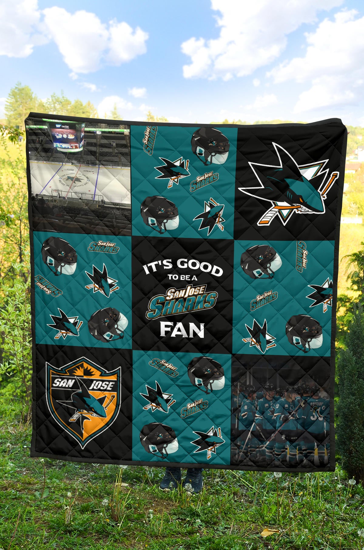 It's Good To Be A San Jose Sharks Fan Quilt - HomeFavo