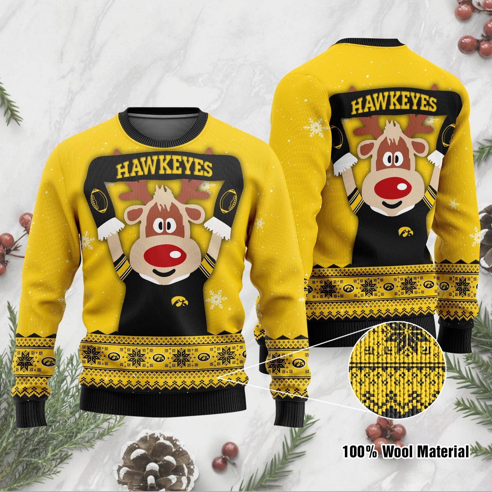 Buy Iowa Hawkeyes Funny Ugly Christmas Sweater Ugly Sweater Christmas