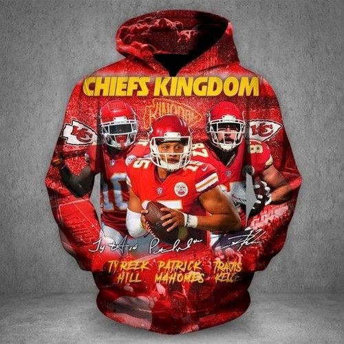 Buy Kansas City Chiefs Kingdom Tyreek Hill Patrick Mahomes 3D Hoodie ...