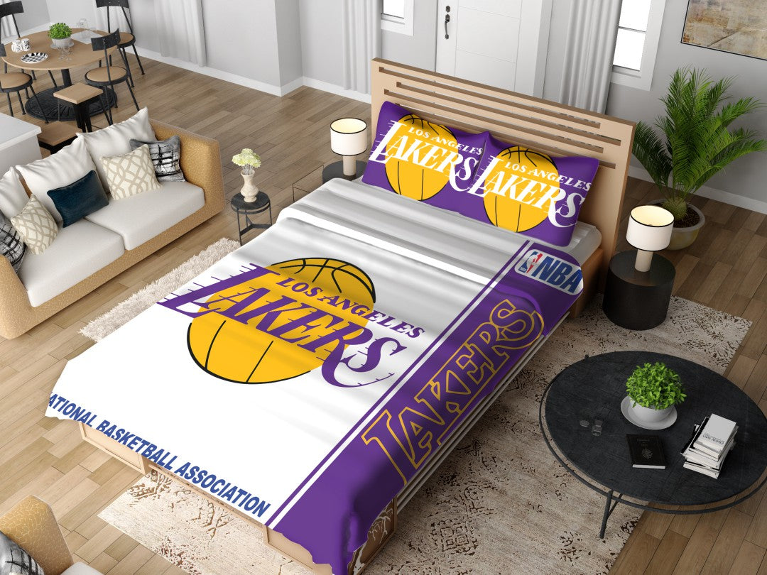 Buy Los Angeles Lakers Nba Basketball Bedding Set - HomeFavo