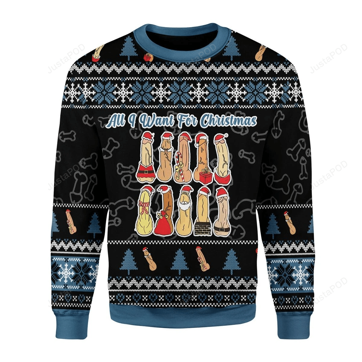 Buy Naughty Ugly Christmas Sweater All Over Print Sweatshirt Ugly Sweater Homefavo