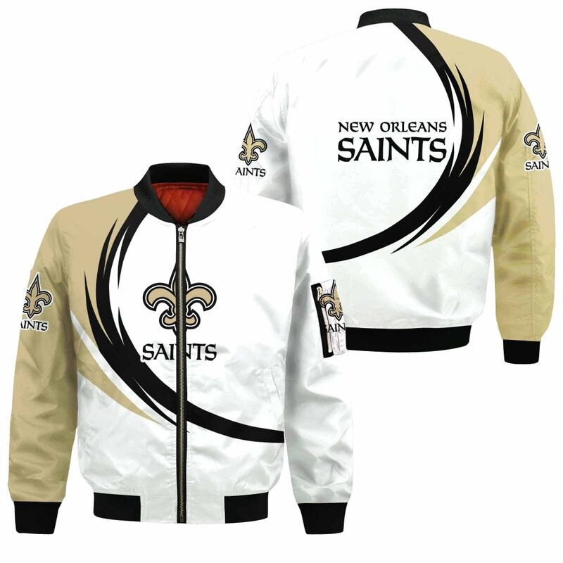 Buy New Orleans Saints B.0.mber Jacket Curve Design Winter Coat - HomeFavo