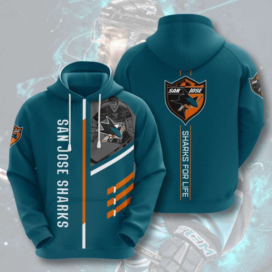 Buy San Jose Sharks No1766 Custom Hoodie 3D HomeFavo