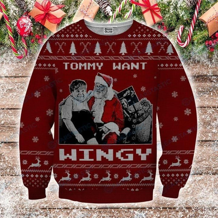 Buy Tommy Want Wingy Tommy Boy Ugly Christmas Sweater All Over - HomeFavo
