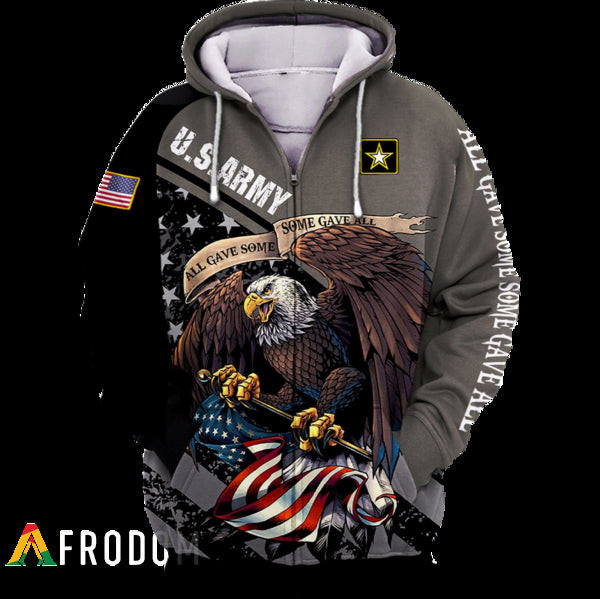 Buy All Gave Some Some Gave All Us Army Zip Hoodie - HomeFavo