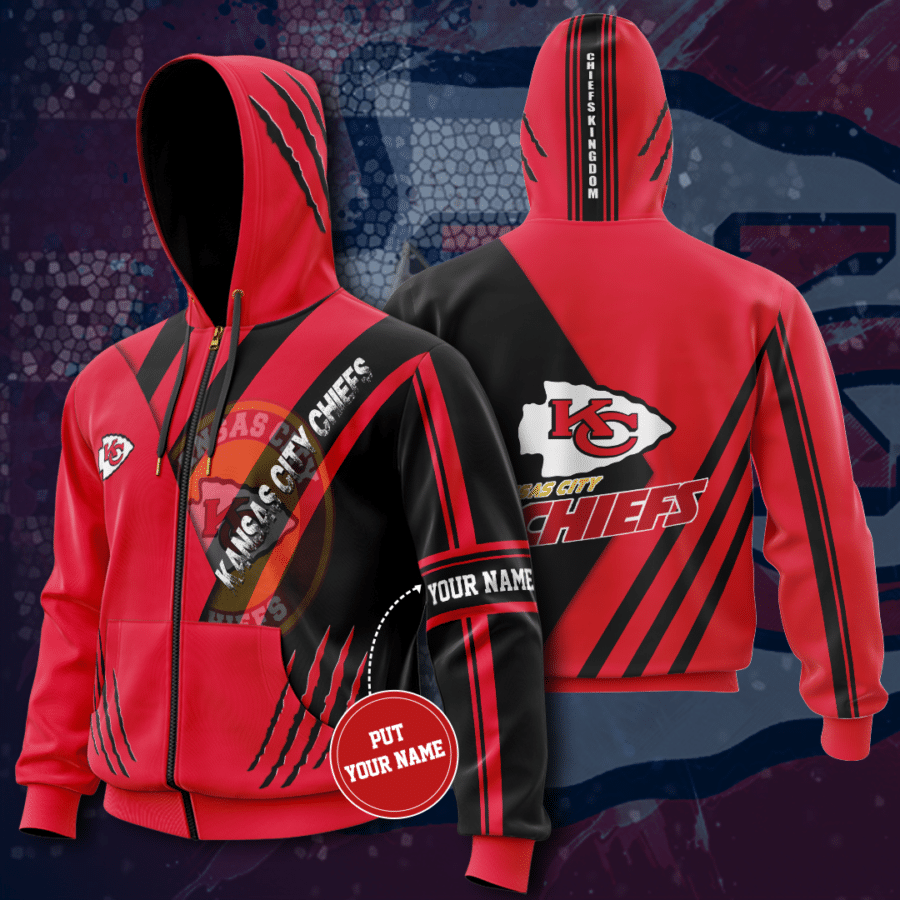 Buy Personalized Kansas City Chiefs - Gift for Big Fans Zip-Up Hoodie ...