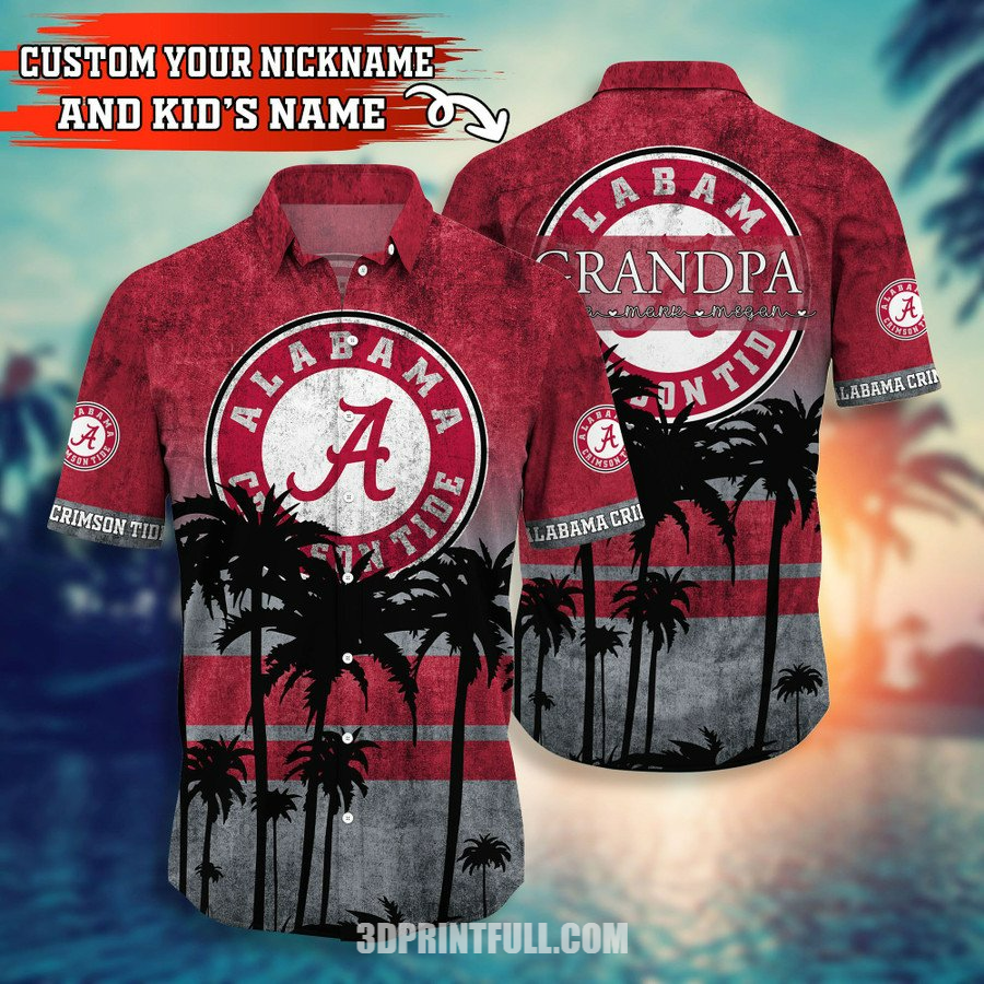 Alabama Crimson Tide 3D Hawaiian Shirt Men