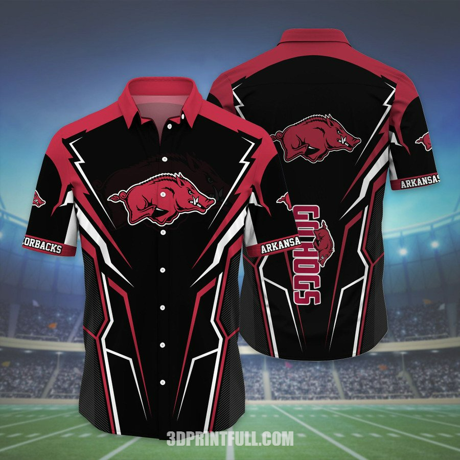 Arkansas Razorbacks 3D Hawaiian Shirt Beach