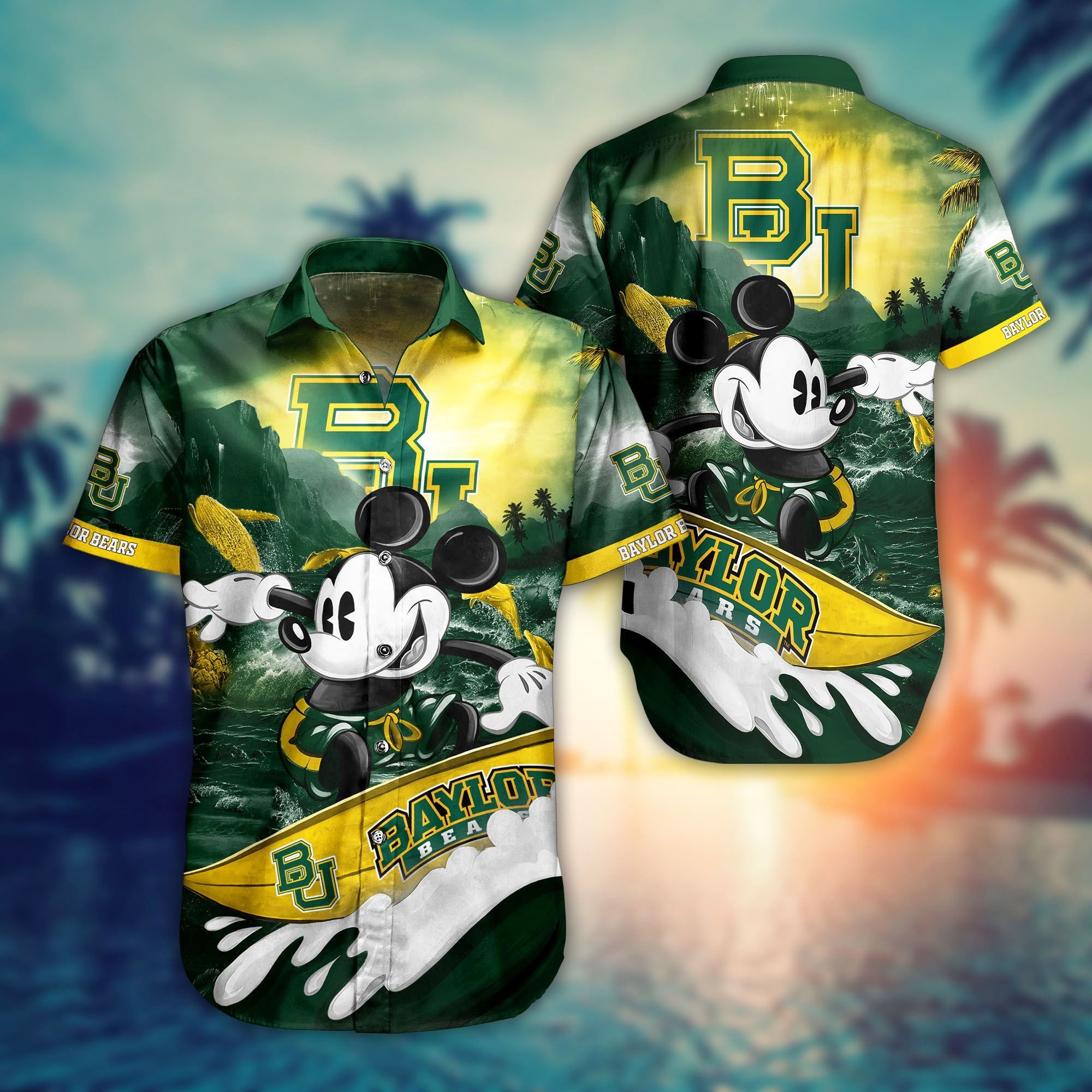 Baylor Bears Mickey NCAA Hawaiian Shirt