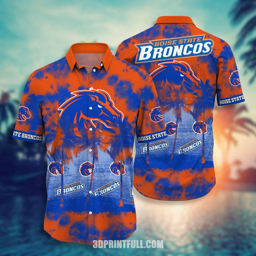 Beach Boise State Broncos 3D Hawaiian shirt For mens