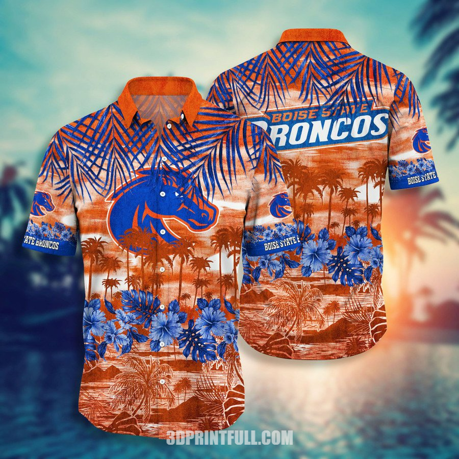 Beach Boise State Broncos 3D Hawaiian shirt Men