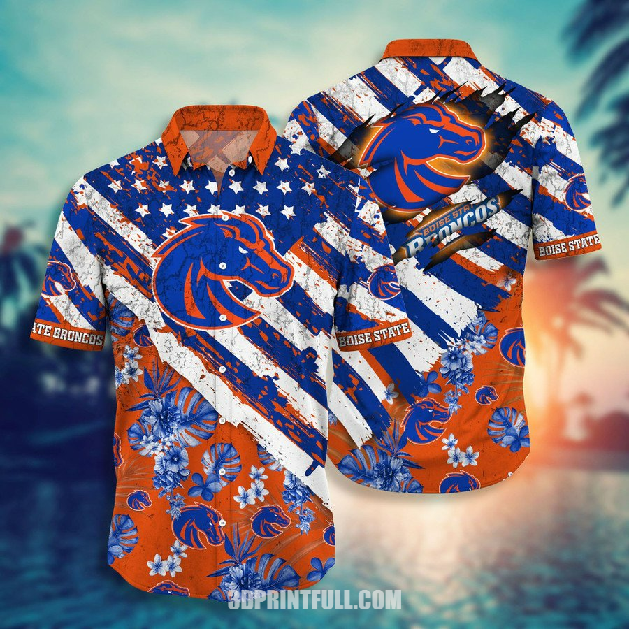 Beach Boise State Broncos 3D Hawaiian shirt Summer