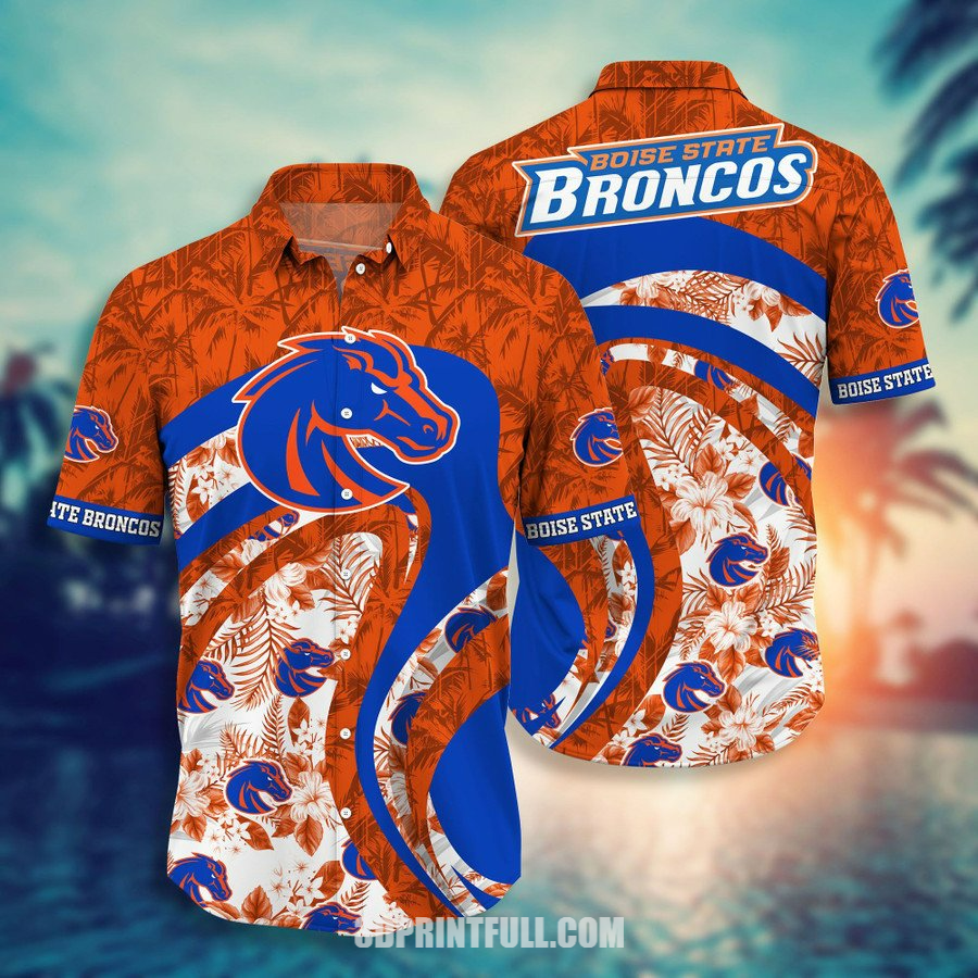 Beach Boise State Broncos 3D Hawaiian shirt