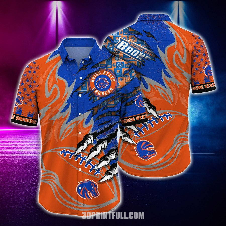 Beach Boise State Broncos 3D Hawaiian shirts For mens