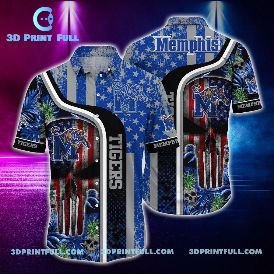 Beach Memphis Tigers Logo Hawaiian shirts for men