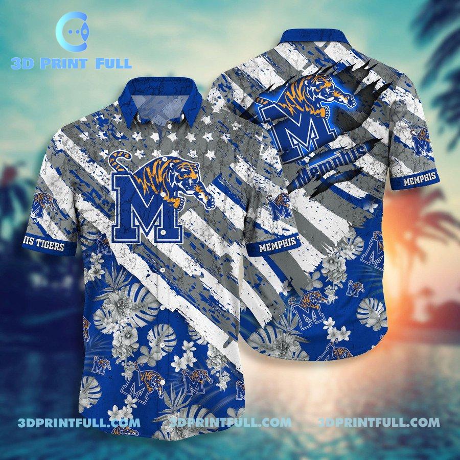 Beach Memphis Tigers Logo Hawaiian shirts men