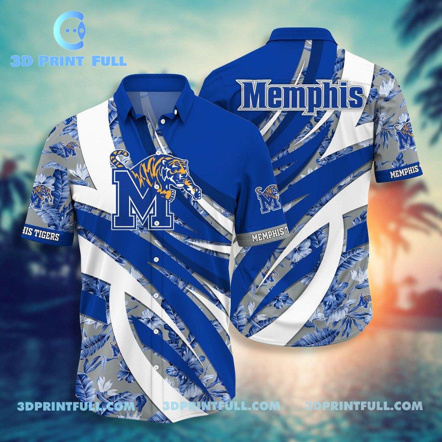 Beach Memphis Tigers Logo Hawaiian shirts