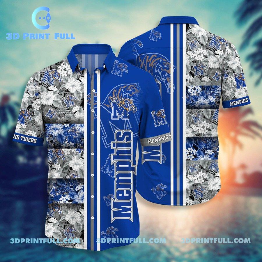 Beach Memphis Tigers Logos Hawaiian shirts for men