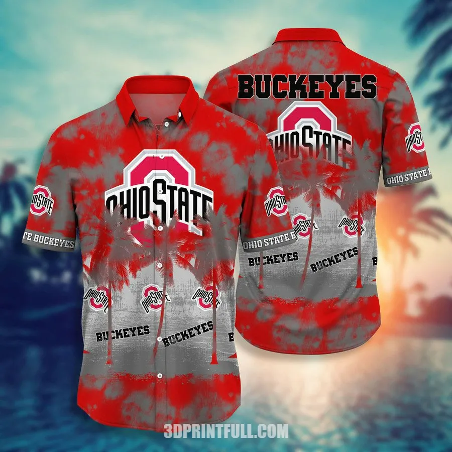 Beach Ohio State Buckeyes Tropical Hawaiian Shirt Men