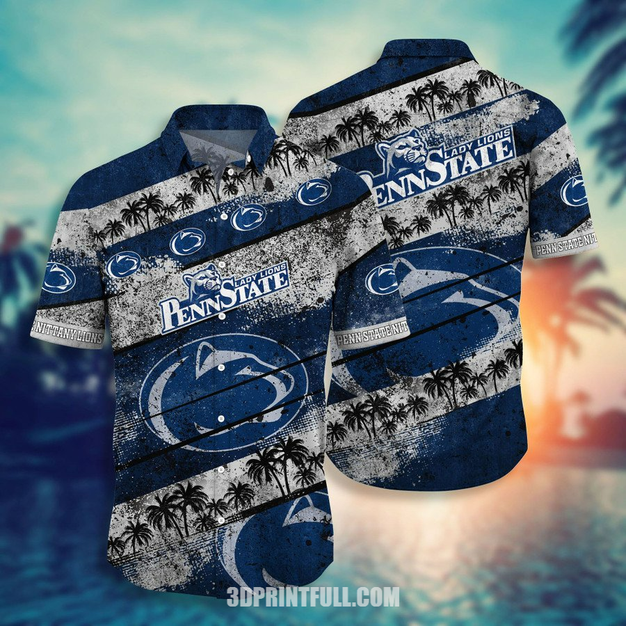 Beach Penn State Nittany Lions Men Hawaiian Shirt Logo Trending