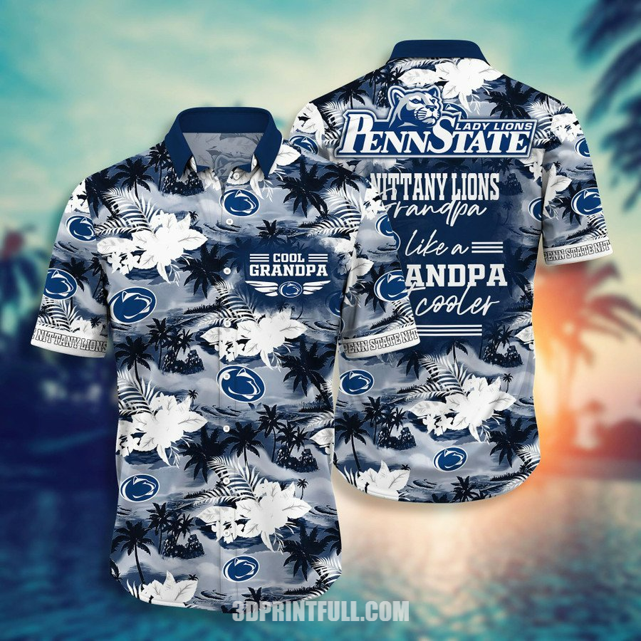 Beach Penn State Nittany Lions Tropical Hawaiian Shirt Men