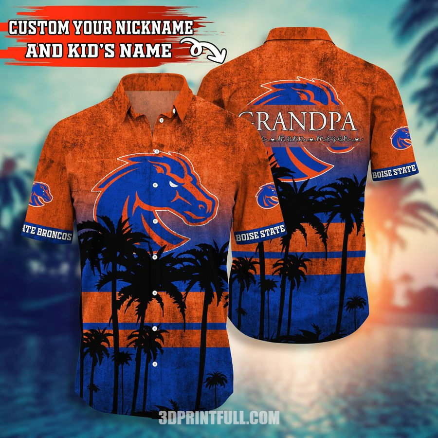 Boise State Broncos 3D Hawaiian shirt Men