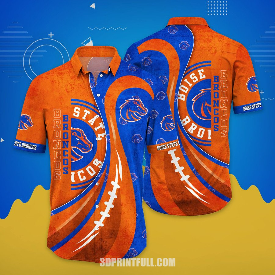 Boise State Broncos 3D Hawaiian shirt tropical For mens