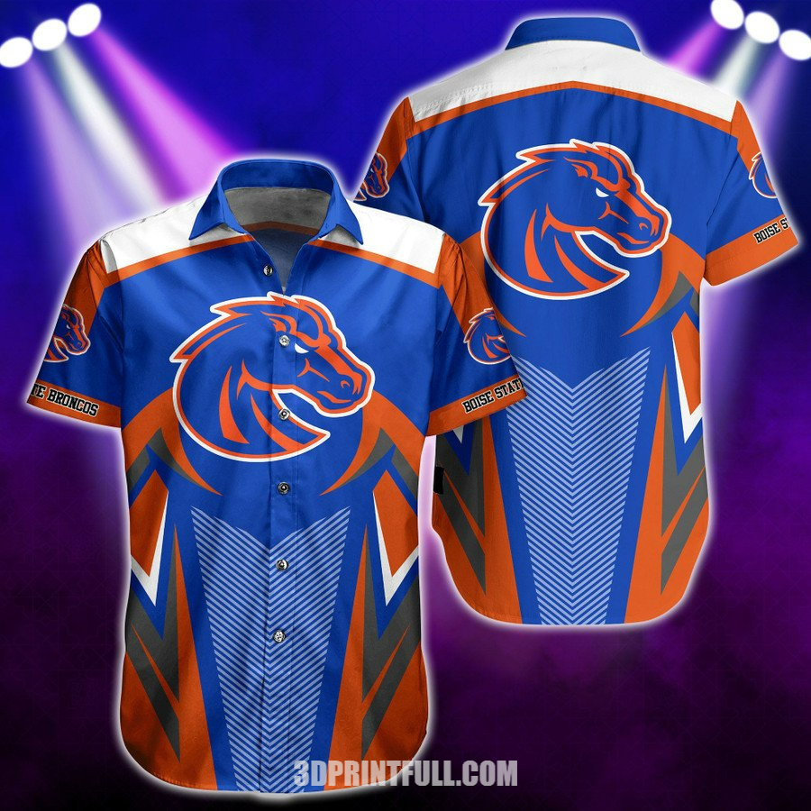 Boise State Broncos Logo Hawaiian shirt Beach