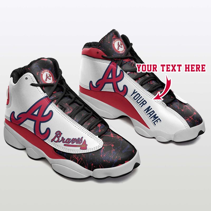 Buy Atlanta Braves T MLB Retro AJ-13 Sneakers Customized Shoes - HomeFavo
