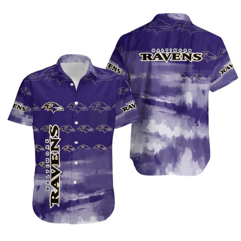 Buy Baltimore Ravens NFL Gift For Fan Hawaiian Graphic Print Short Sleeve