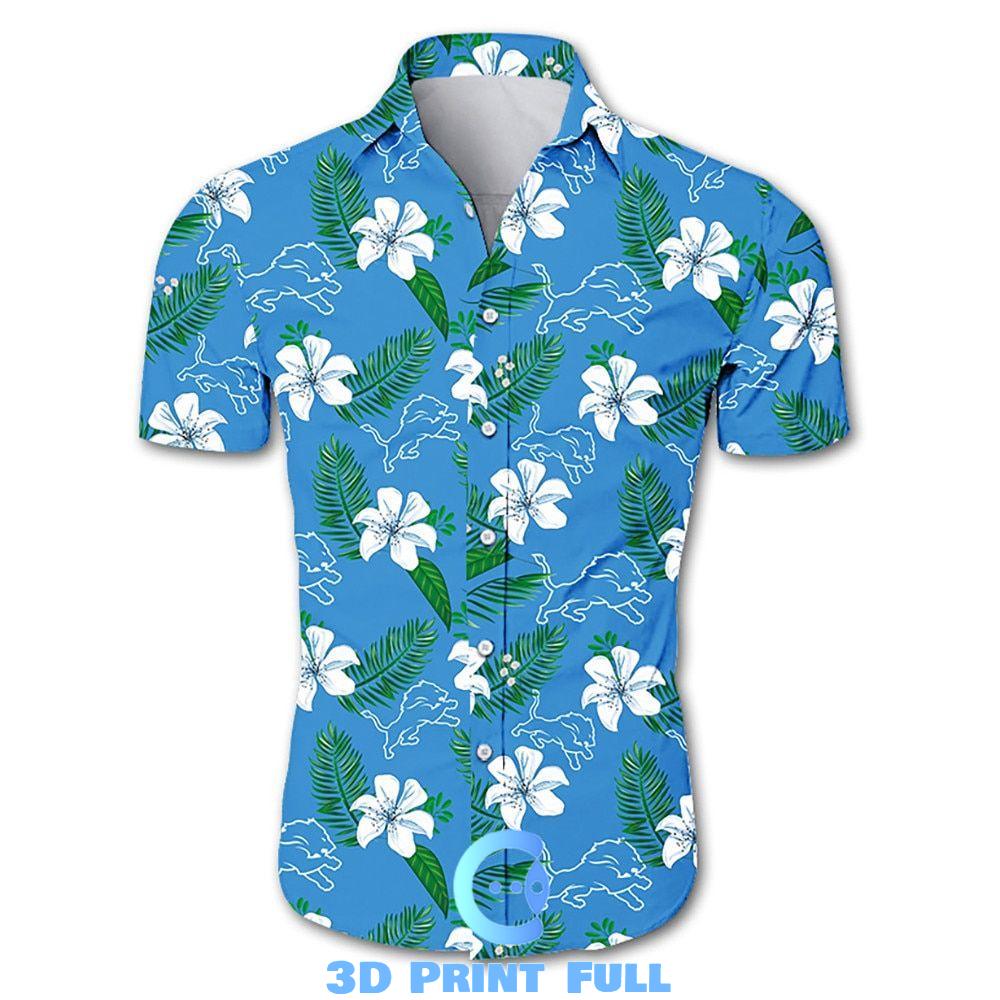 Buy Beach Shirt Detroit Lions Hawaiian Shirt Short Sleeve For Summer