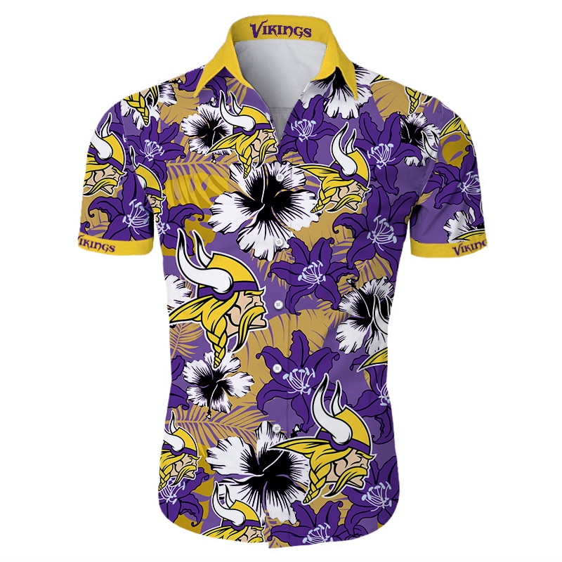 Buy Beach Shirt football fans shirt Minnesota Vikings Hawaiian Shirt