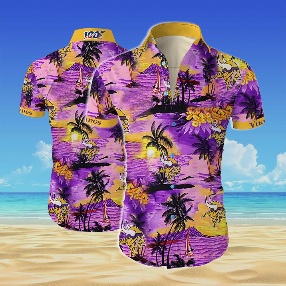 Buy Beach Shirt Minnesota vikings team all over printed hawaiian shirt